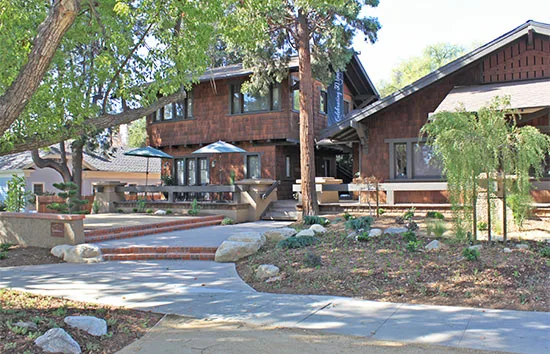 Front garden of a recently remodeled home.