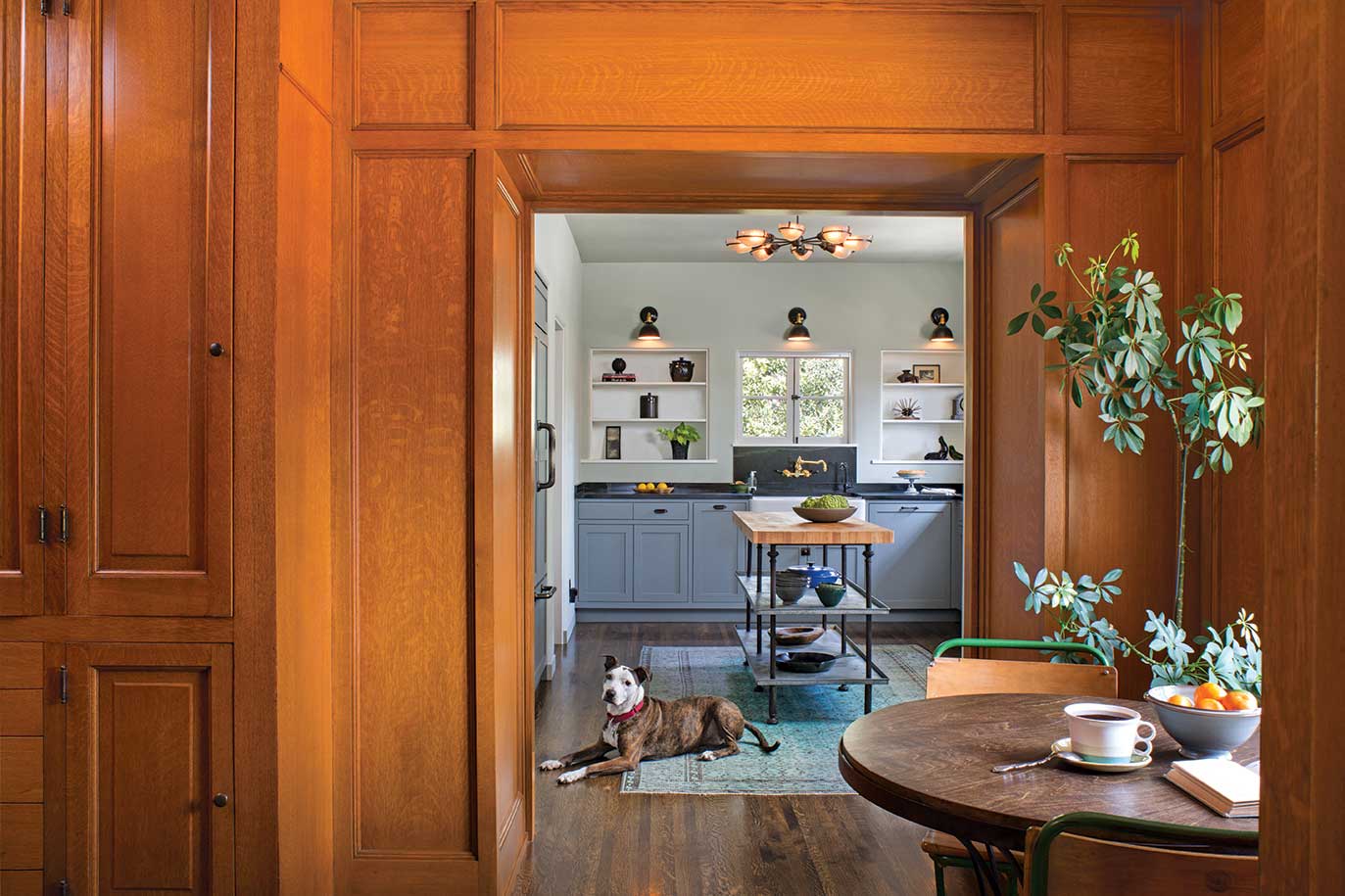 Mediterranean Style Breakfast Nook and Pantry Designed by HartmanBaldwin