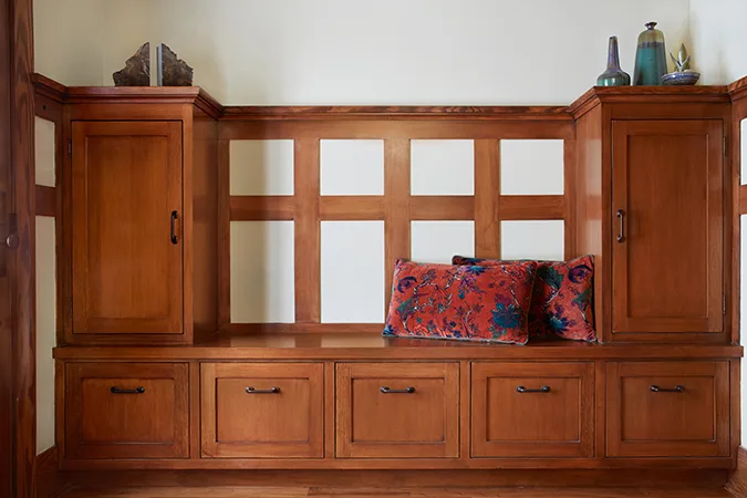 Craftsman Home Renovation Built-In Storage.