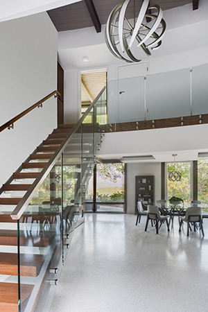 HartmanBaldwin Mid-Century Modern Entry Staircase After HartmanBaldwin Mid-Century Modern Entry Staircase After